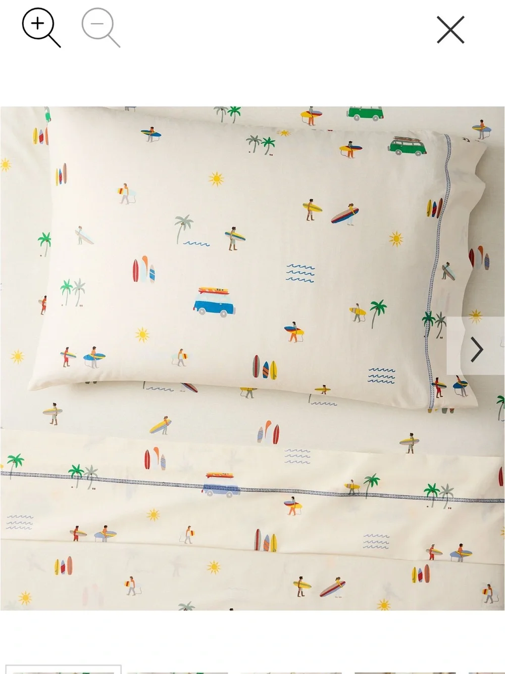 West Elm Kids 🏄🏼‍♂️ Beach Surf Print sheet set